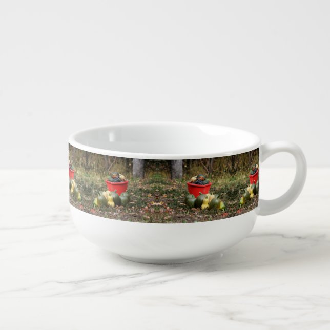 Squash Country Garden Harvest Personalized Soup Mug (Left)