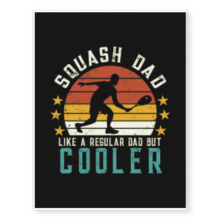 Squash Dad Like a Regular Dad but Cooler Temporary Tattoos