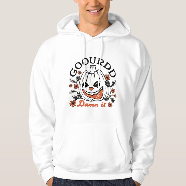 Squash darn it, Funny Halloween Smashed Hoodie (Front)