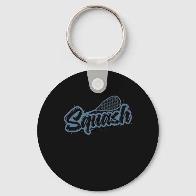 Squash is my favorite hobby keychain (Front)