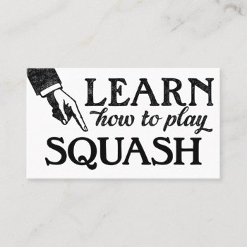 Squash Lessons Business Cards - Cool Vintage by NeatBusinessCards at Zazzle