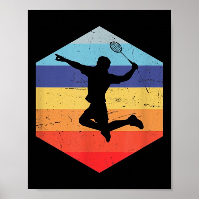 Squash Mens Badminton Player  Poster (Front)