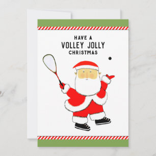 Squash Player Christmas Holiday Card