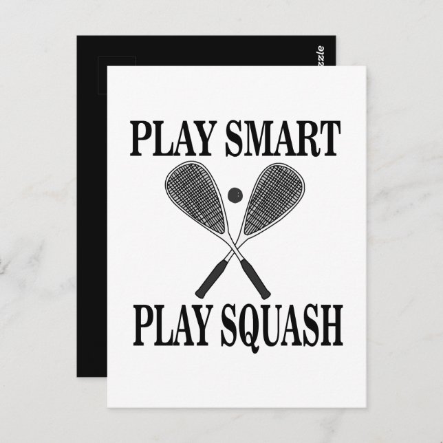Squash Player Fan Sports Postcard (Front/Back)