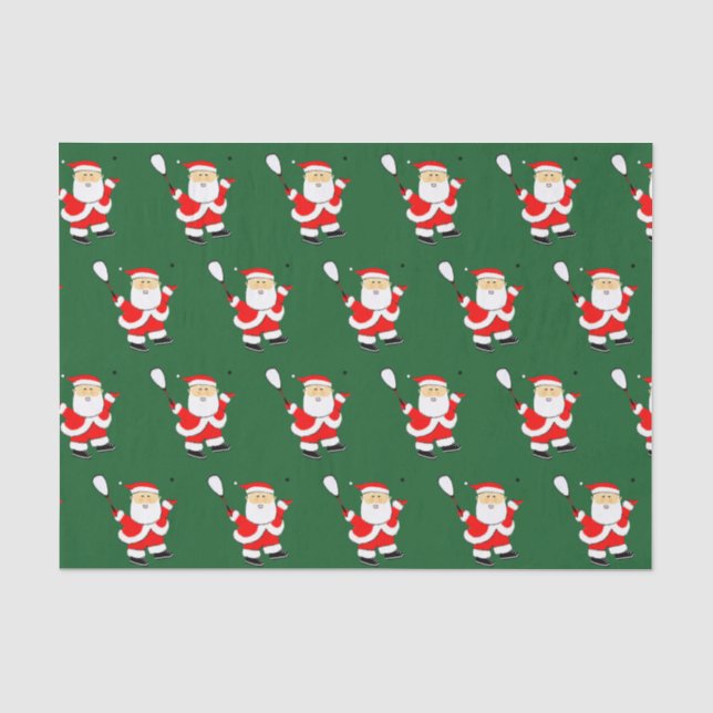 Squash Player Holiday Gift Tissue Paper (Front)