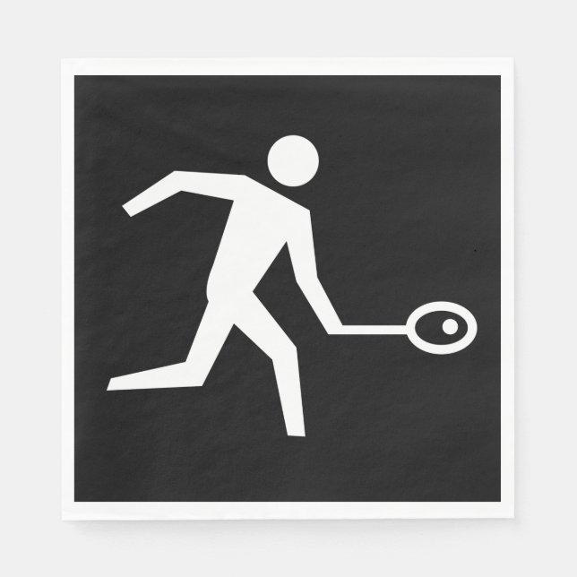 Squash Player Icon Napkins (Front)