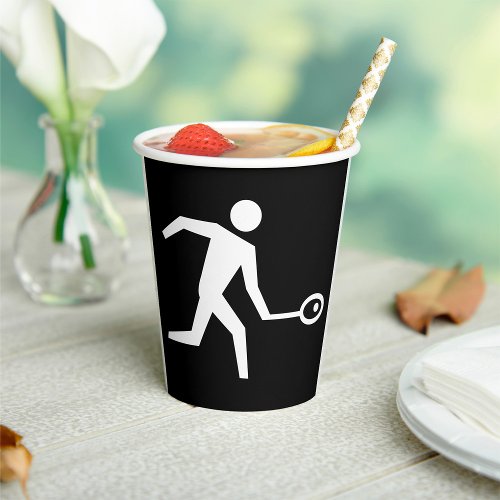 Squash Player Icon Paper Cups