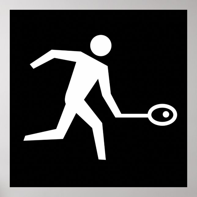 Squash Player Icon Poster (Front)