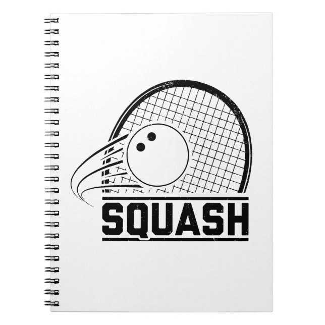 Squash Player | Sport Coach Squasher Gift Idea Notebook (Front)