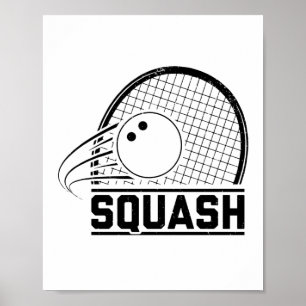 Squash Player Sport Coach Squasher Gift Idea Poster