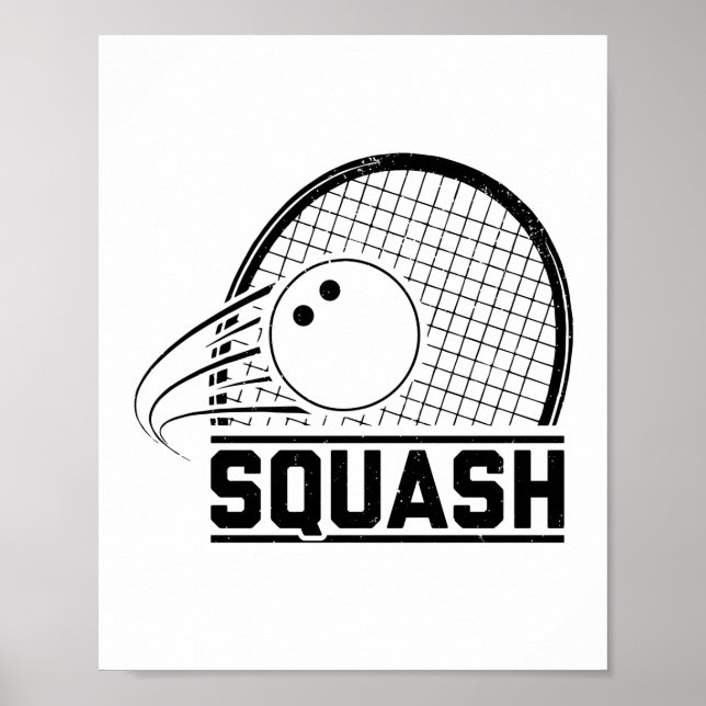 Squash Player | Sport Coach Squasher Gift Idea Poster (Front)