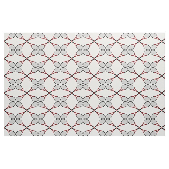 Squash Rackets Abstract Pattern Fabric