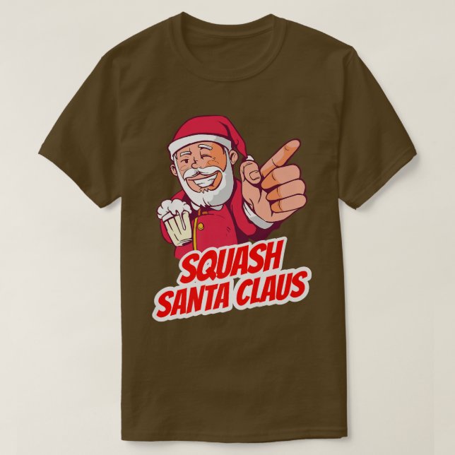 Squash Santa Claus Christmas Holiday- Squash Playe T-Shirt (Design Front)