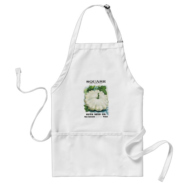 Squash Seed Packet Label Adult Apron (Front)