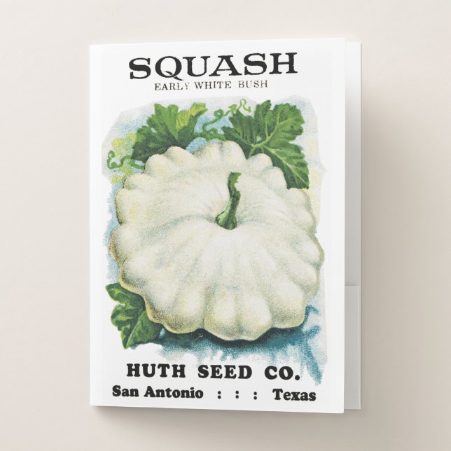 Squash Seed Packet Label Pocket Folder (Front)