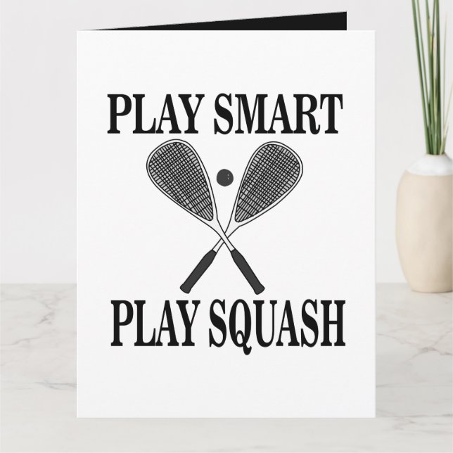 Squash Sport Player Birthday Card (Front)