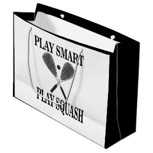 Squash Sport Player Birthday Large Gift Bag