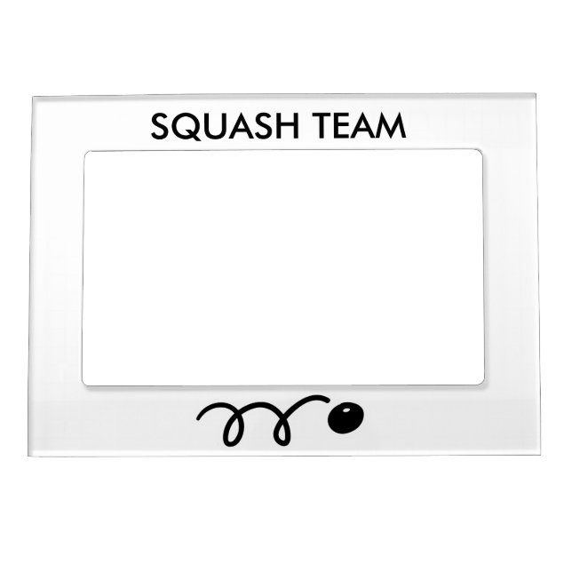 Squash team picture frame magnet for photos (Front)