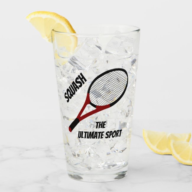 Squash - the Ultimate Sport Drinking Glass Tumbler
