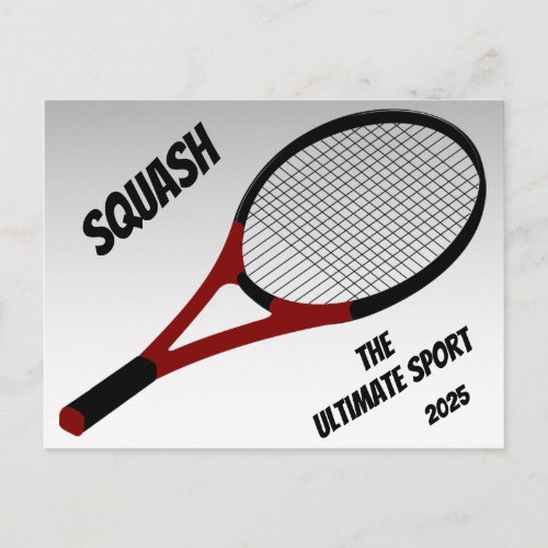 Squash Ultimate Sport 2025 Back Calendar Postcard