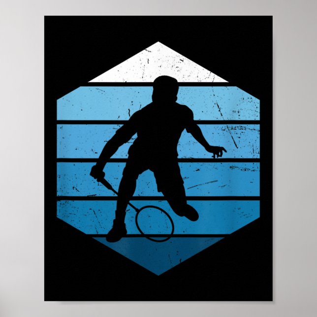 Squash Womens Mens Badminton Player Shuttle  Poster (Front)
