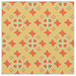 Squashed Diamond Quatrafoil repeat pattern fabric