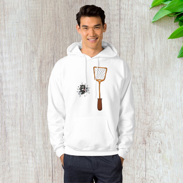Squashed Fly and Fly Swatter Dead Bug Humor Hoodie (Creator Uploaded)