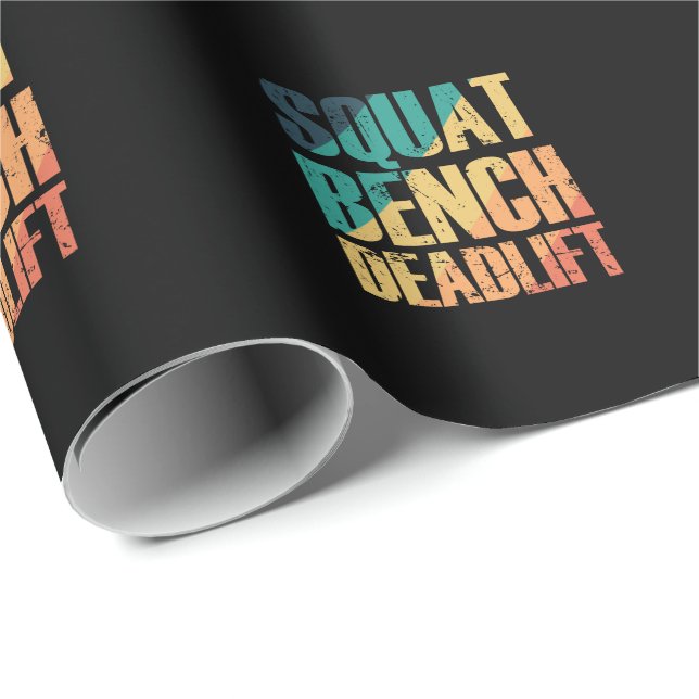 Squat Bench Deadlift Bodybuilding Muskeln Wrapping Paper (Roll Corner)