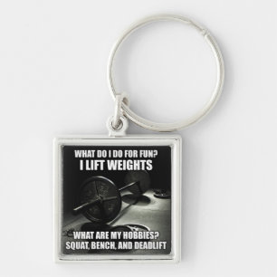 Squat, Bench, Deadlift - Powerlifting Motivational Keychain