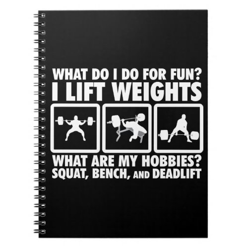 Squat Bench Deadlift _ Powerlifting Motivational Notebook