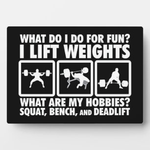 Squat, Bench, Deadlift - Powerlifting Motivational Plaque