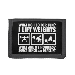 Squat, Bench, Deadlift - Powerlifting Motivational Trifold Wallet