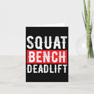 Squat Deadlift Bench Bodybuilding Weight Training Card