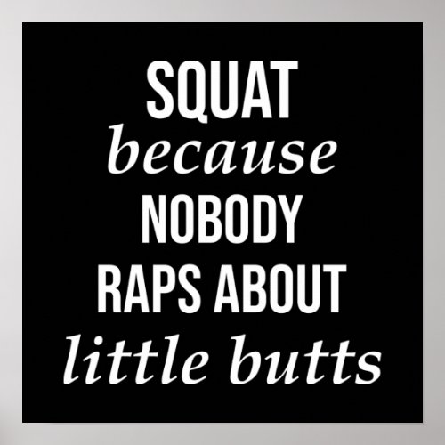 Squat _ Funny Gym Workout Poster