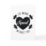 Squat Gym Love Valentine's Day Card Squat Gym Love Valentine's Day Card