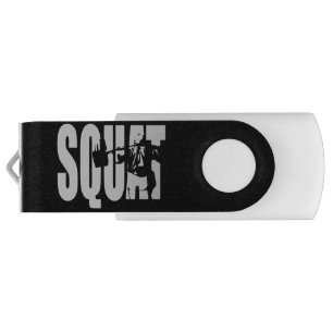 Squat - Powerlifting Motivational Flash Drive