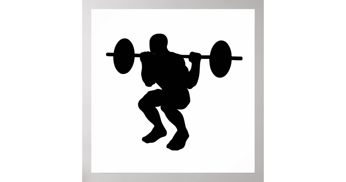 barbell squat silhouette