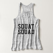 Squat Squad Typography Trendy Workout Tank Top