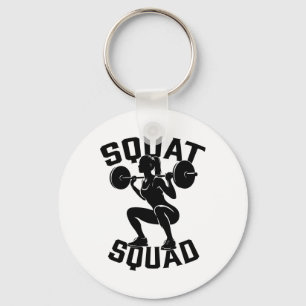 Squat Squad Workout Partner Trainer Coach Bodybuil Keychain