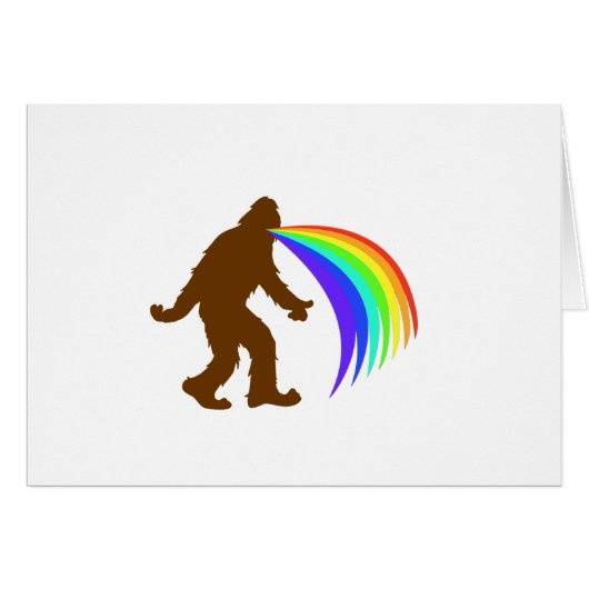 Squatch Barfing A Rainbow Cards (Front Horizontal)