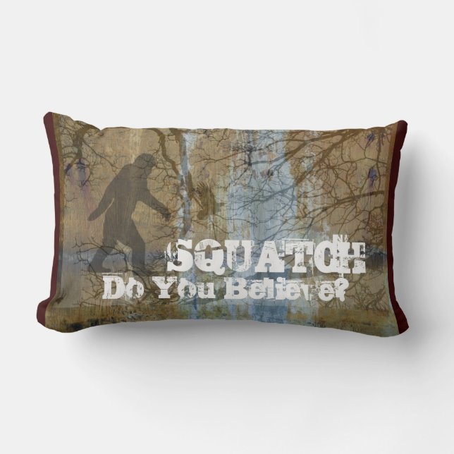 Squatch, Do You Believe Lumbar Pillow (Front)