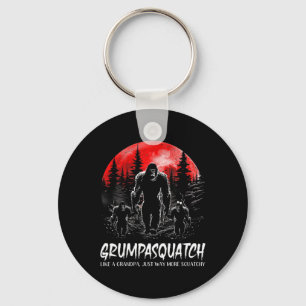 Squatch Funny Bigfoot Dad Sasquatch Yeti Fathers D Keychain