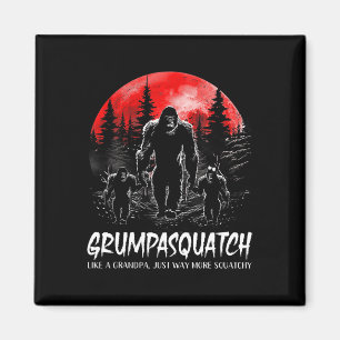 Squatch Funny Bigfoot Dad Sasquatch Yeti Fathers D Magnet