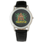 Squatch Gq Men&#39;s Classic Black Leather Strap Watch at Zazzle