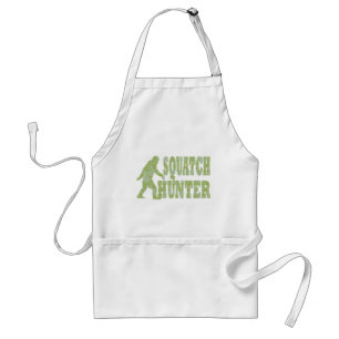 Squatch hunter on camouflage adult apron