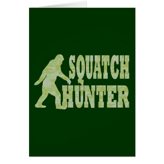 Squatch hunter on camouflage cards (Front)