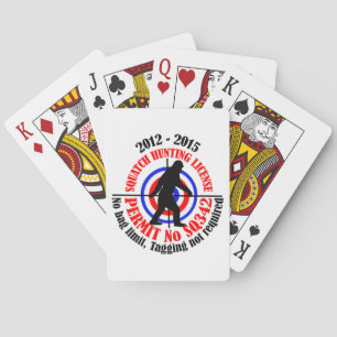 squatch hunting permit poker cards
