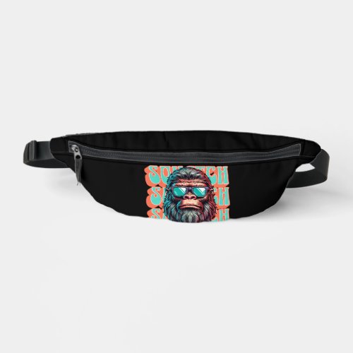 Squatch in Sunglasses with Vintage Text Fanny Pack