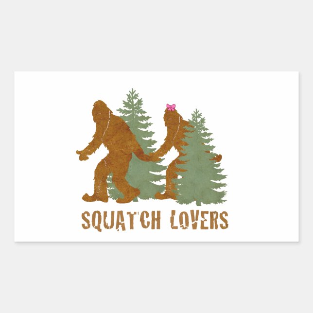 Squatch Lovers Rectangular Sticker (Front)