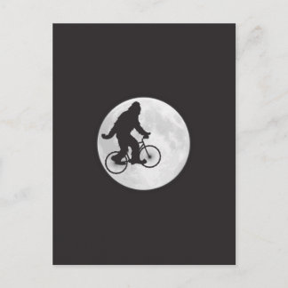 Squatch on a Bike In Sky With Moon T-shirt Postcard
